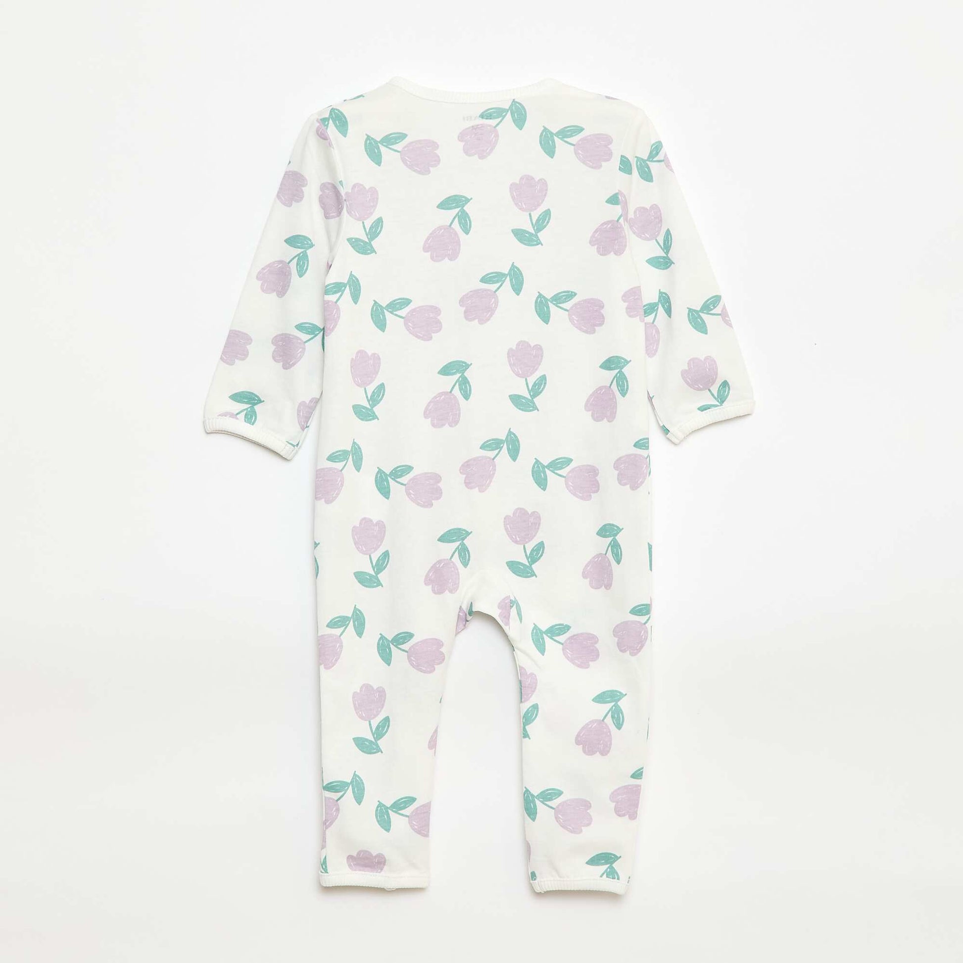 Pyjama dors bien léger avec ouverture pressionnée BEIGE