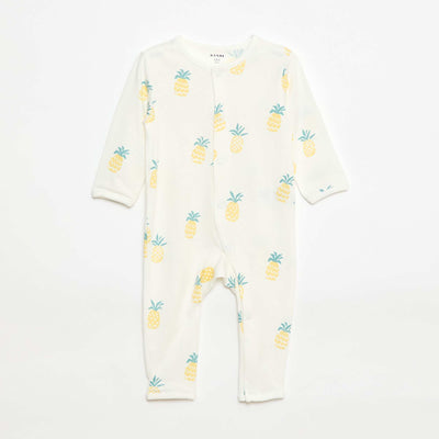 Pyjama dors bien léger avec ouverture pressionnée BEIGE