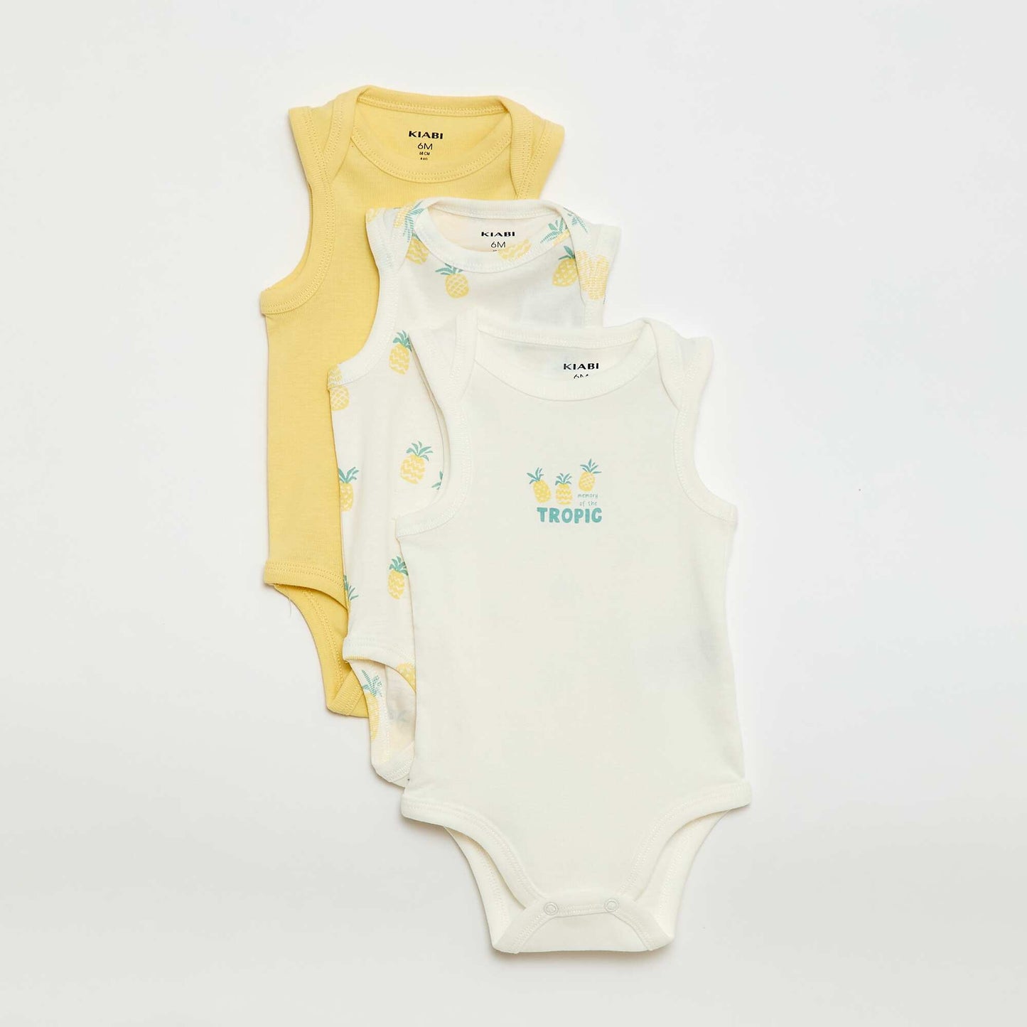 Lot de 3 bodies sans manches BEIGE