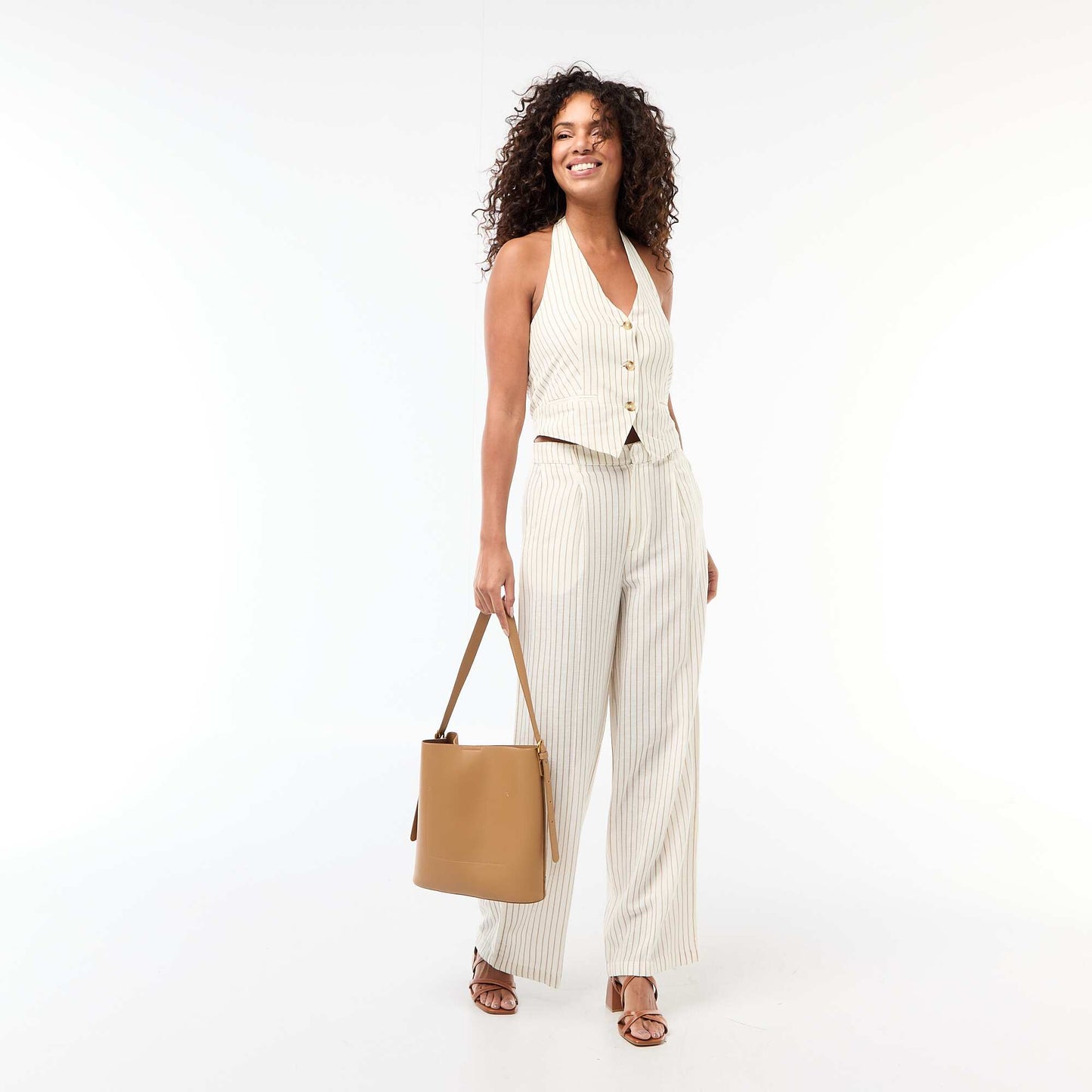 Veste sans manches tour de cou BLANC