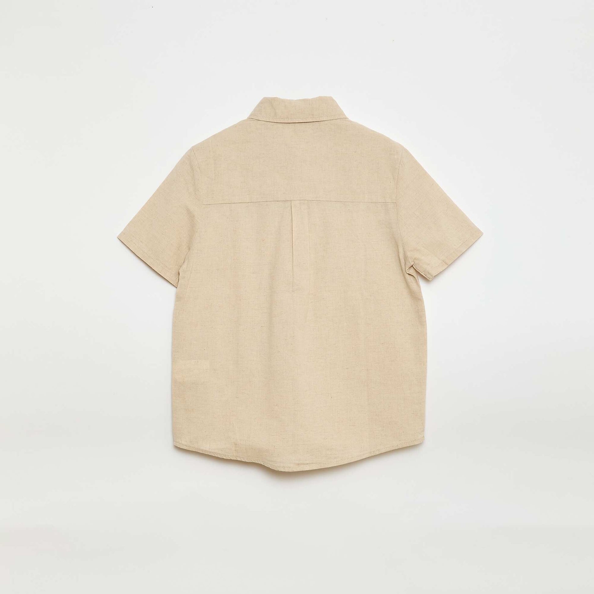 Ensemble chemise en popeline + Nœud papillon à scratch BLANC