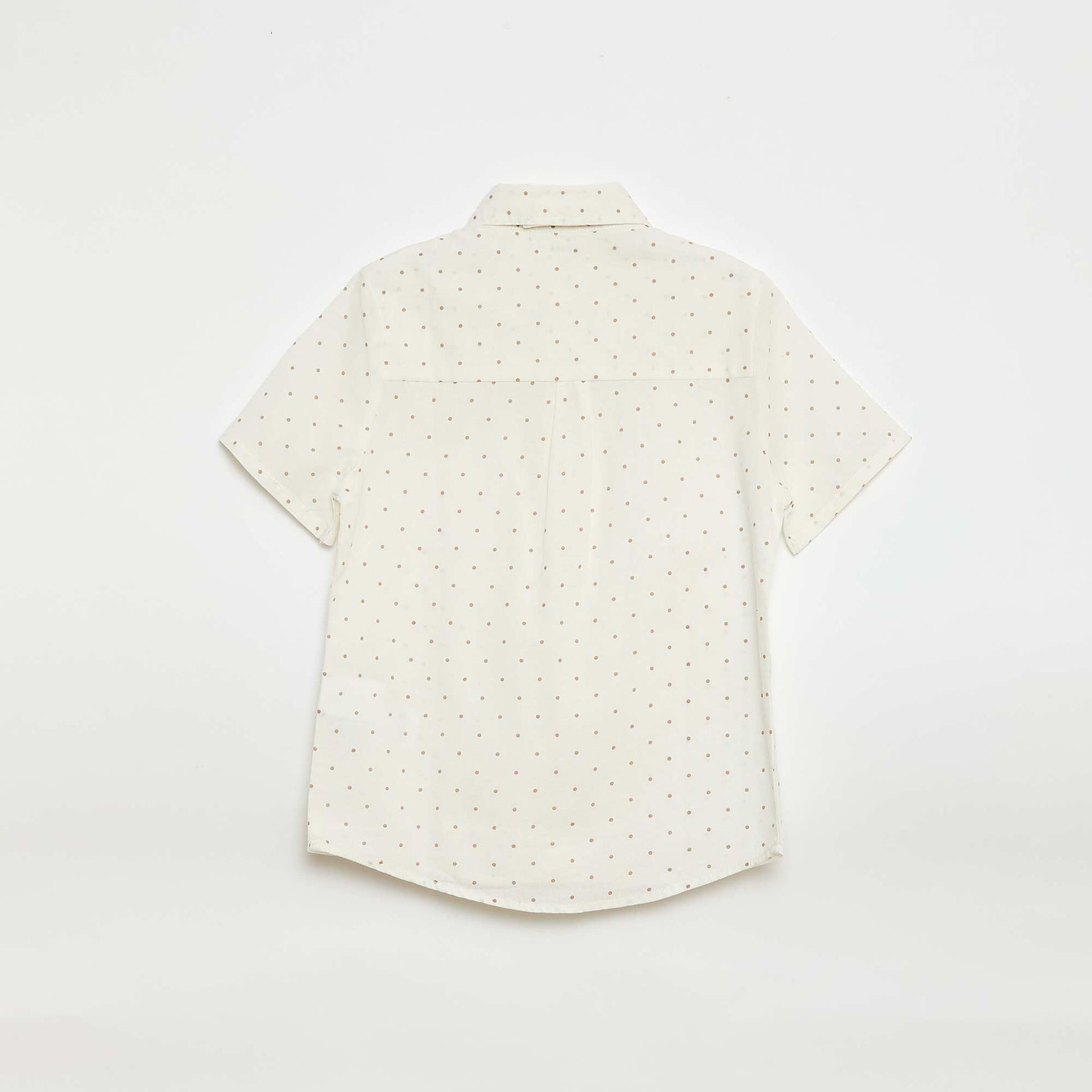 Ensemble chemise en popeline + Nœud papillon à scratch BLANC