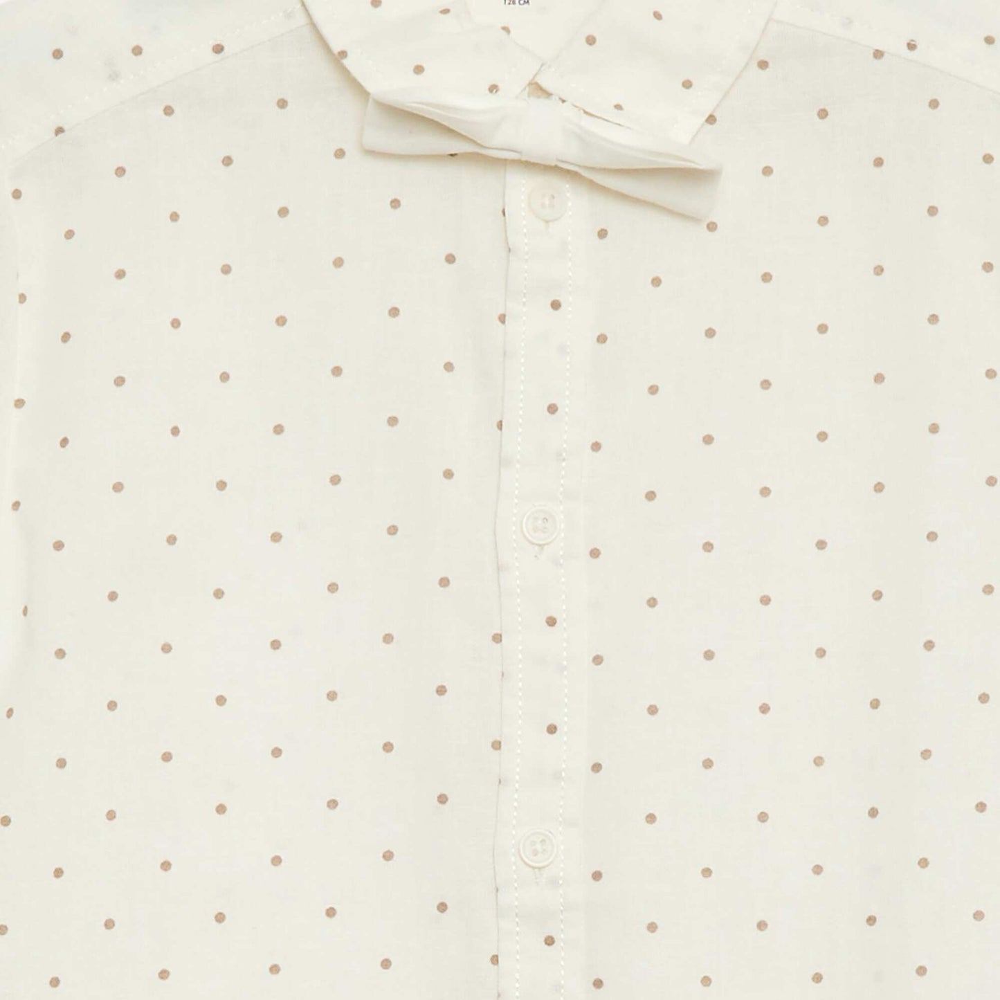 Ensemble chemise en popeline + Nœud papillon à scratch BLANC