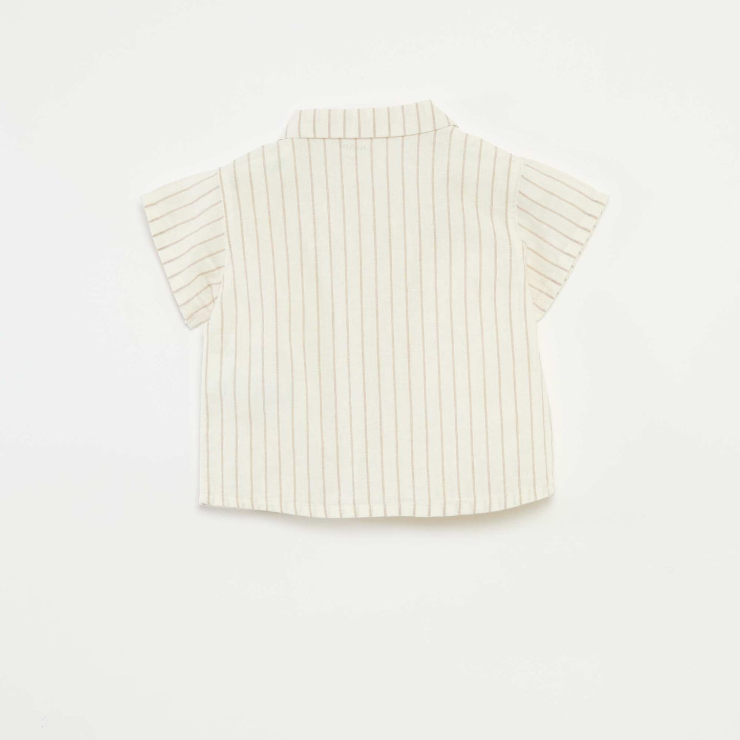 Chemise rayée à manches courtes BLANC