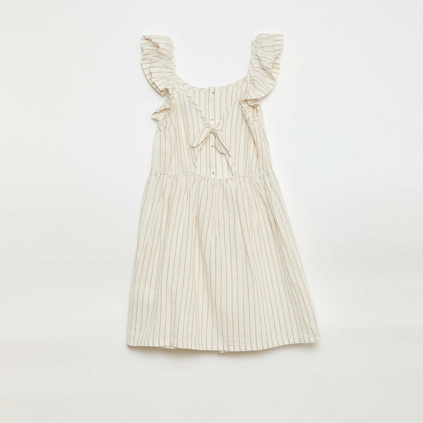 Robe sans manches volantée BLANC