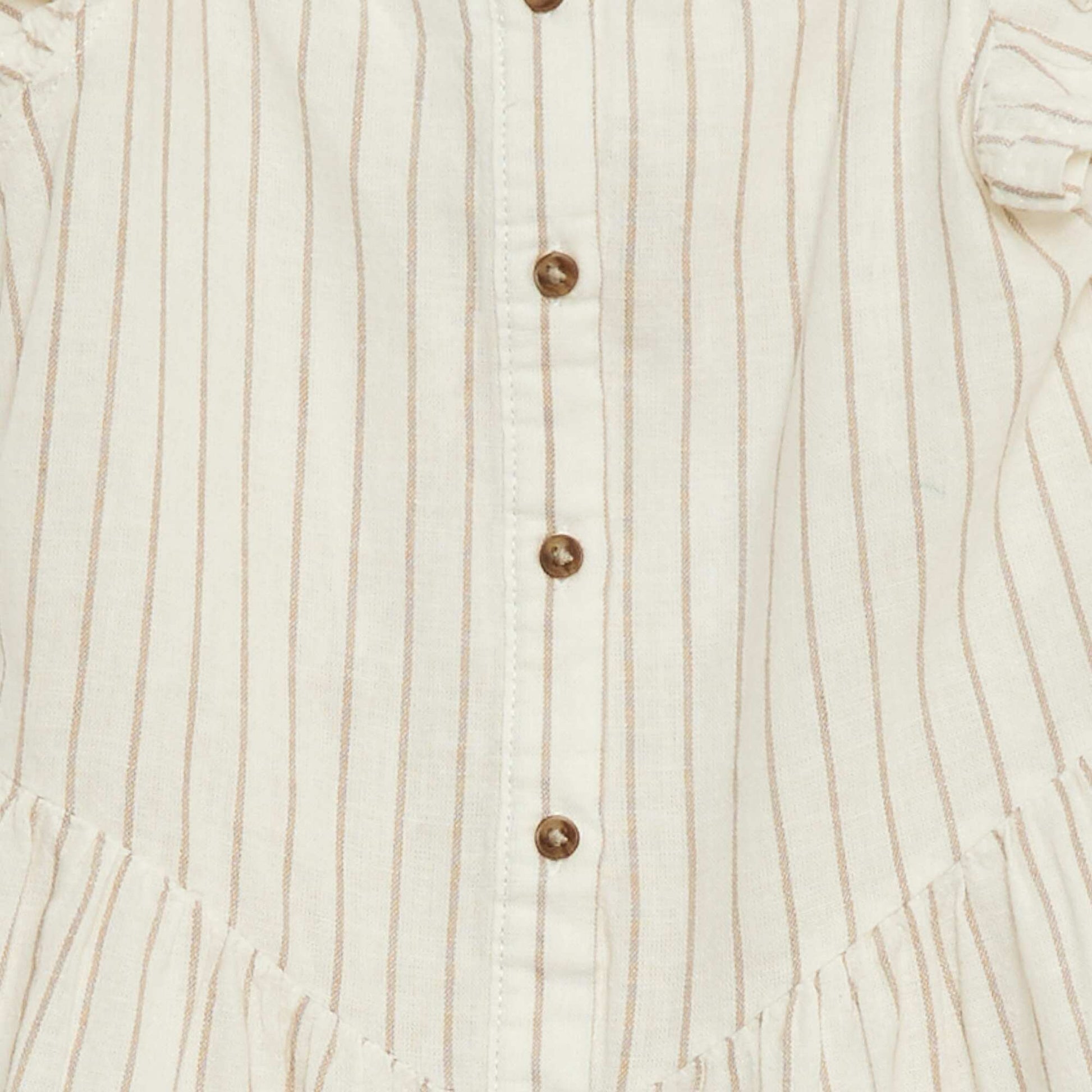 Robe sans manches volantée BLANC