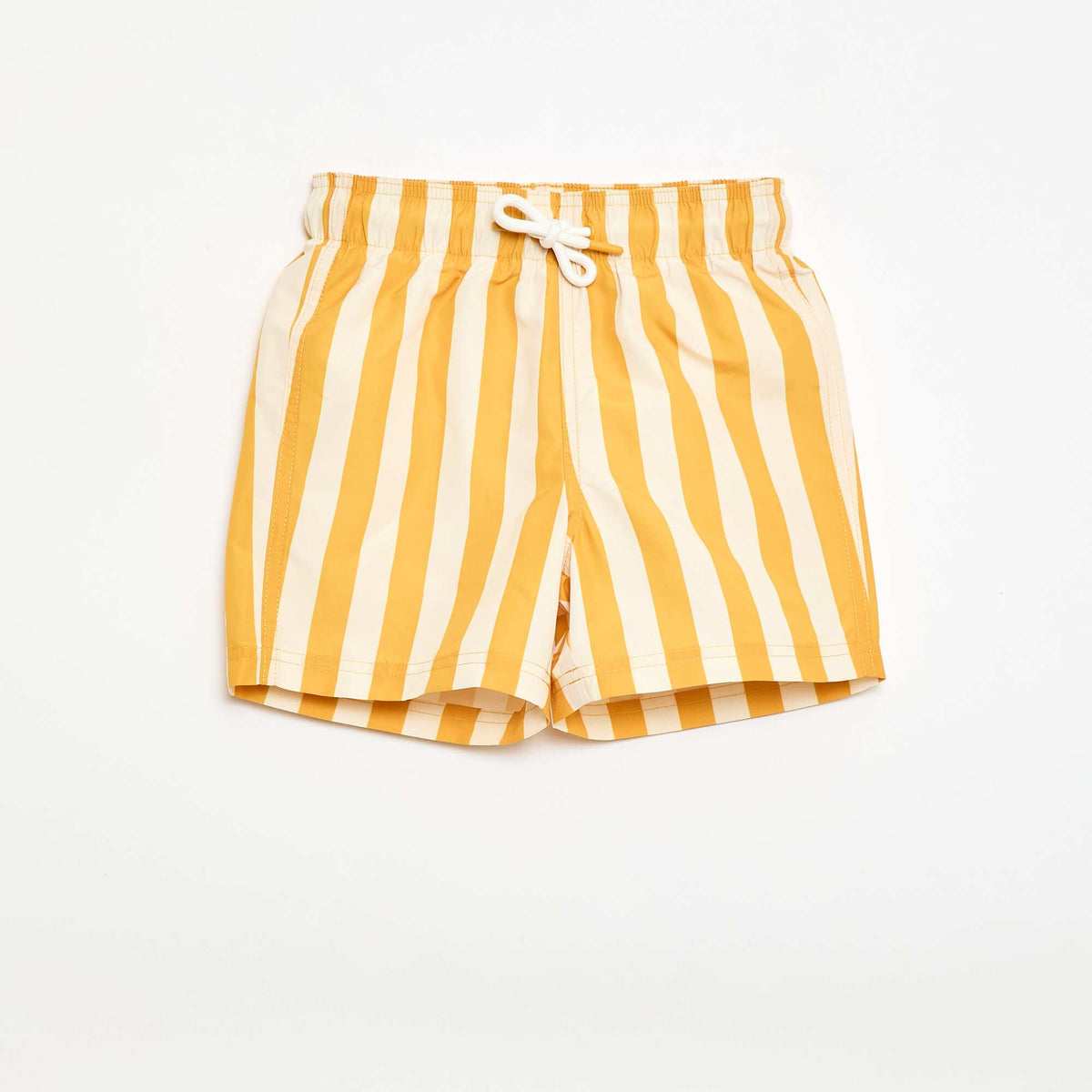 Short de bain à rayures JAUNE