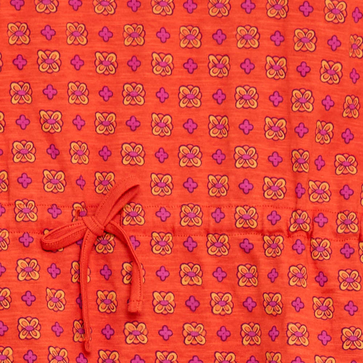 Robe forme poncho volantée ORANGE