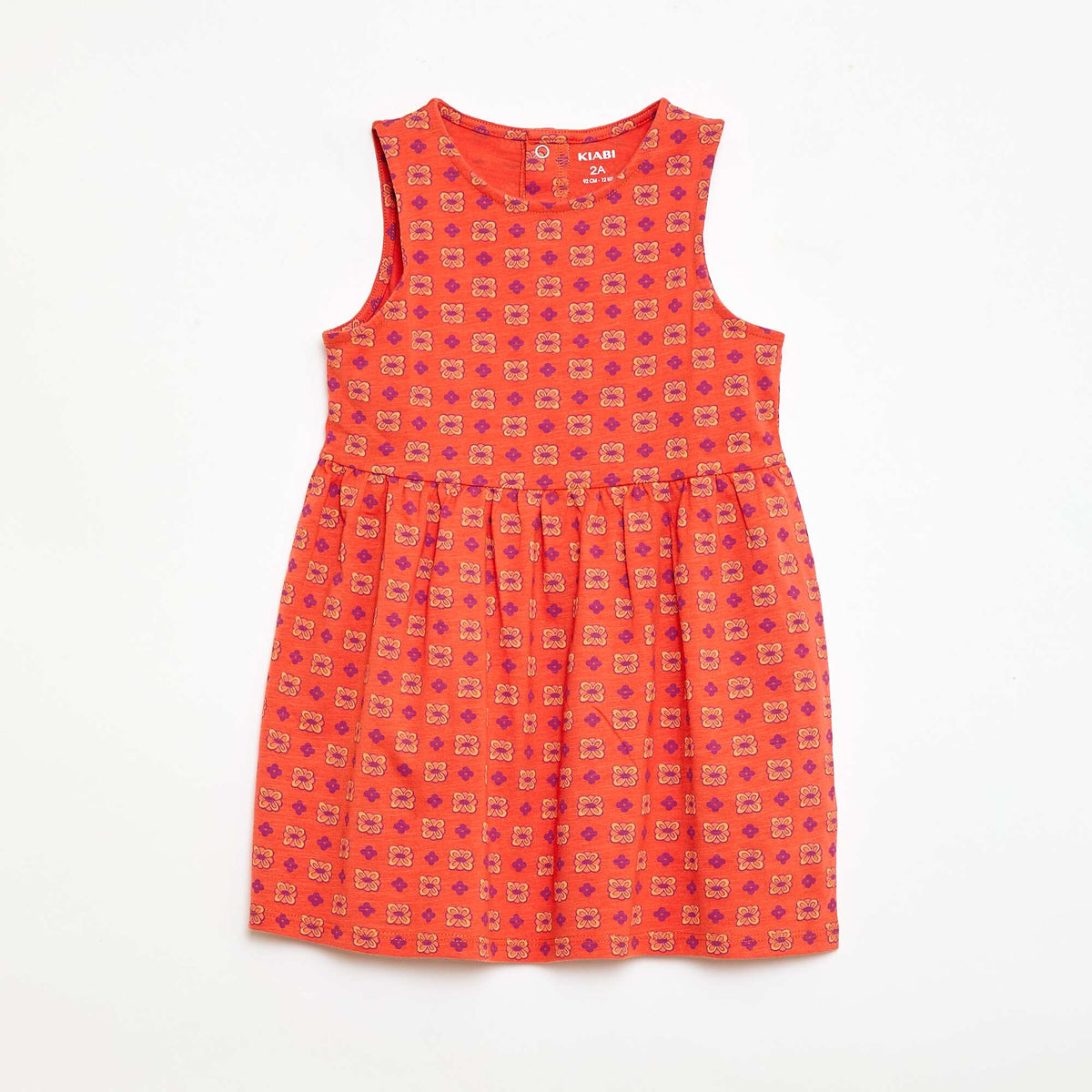 Robe sans manches à motif ORANGE