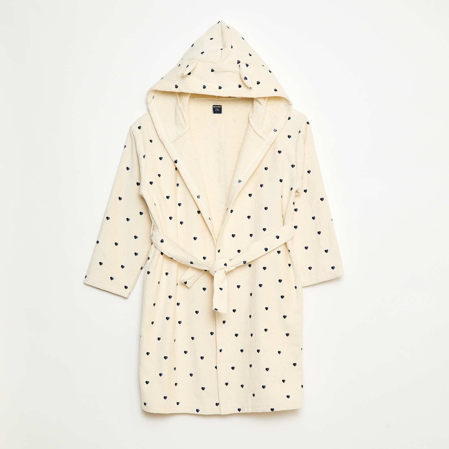 Peignoir de bain éponge en coton BLANC