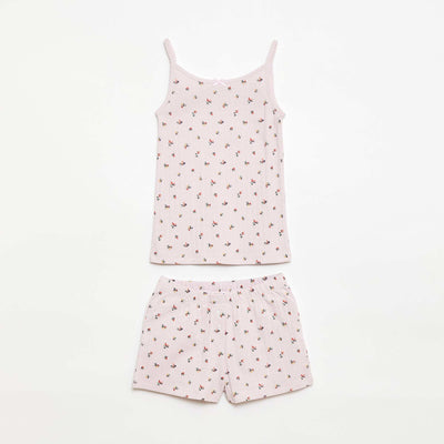 Ensemble pyjama court débardeur + short à motif - 2 pièces VIOLET