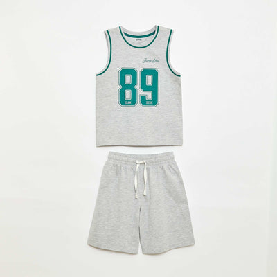 Pyjama court débardeur + short - 2 pièces VERT