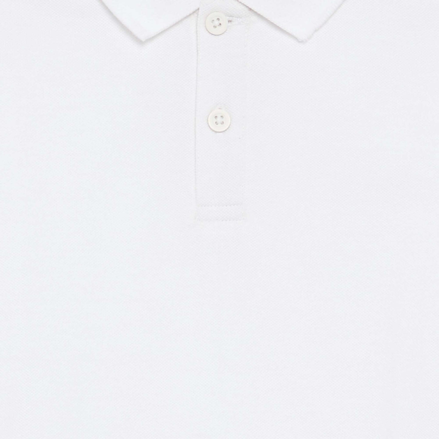 Polo uni à manches courtes BLANC