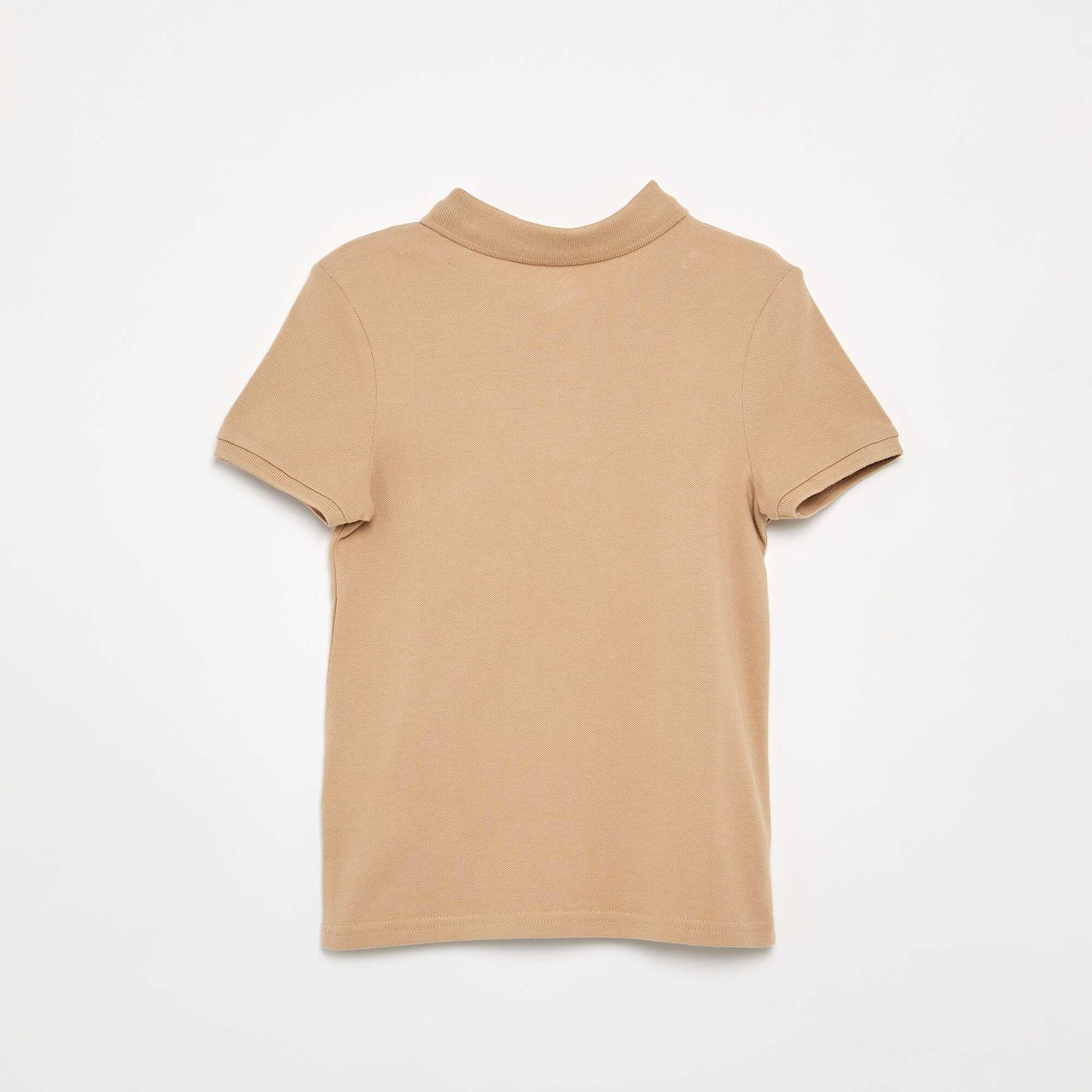 Polo uni à manches courtes BEIGE