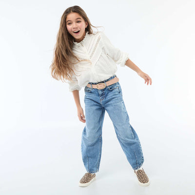 Jean forme balloon BLEU