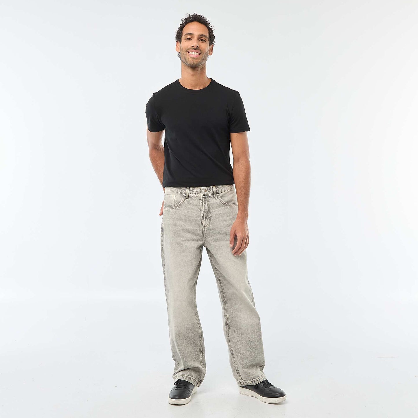 Jean large / relaxed fit à 5 poches GRIS