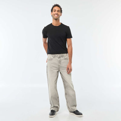 Jean large / relaxed fit à 5 poches GRIS