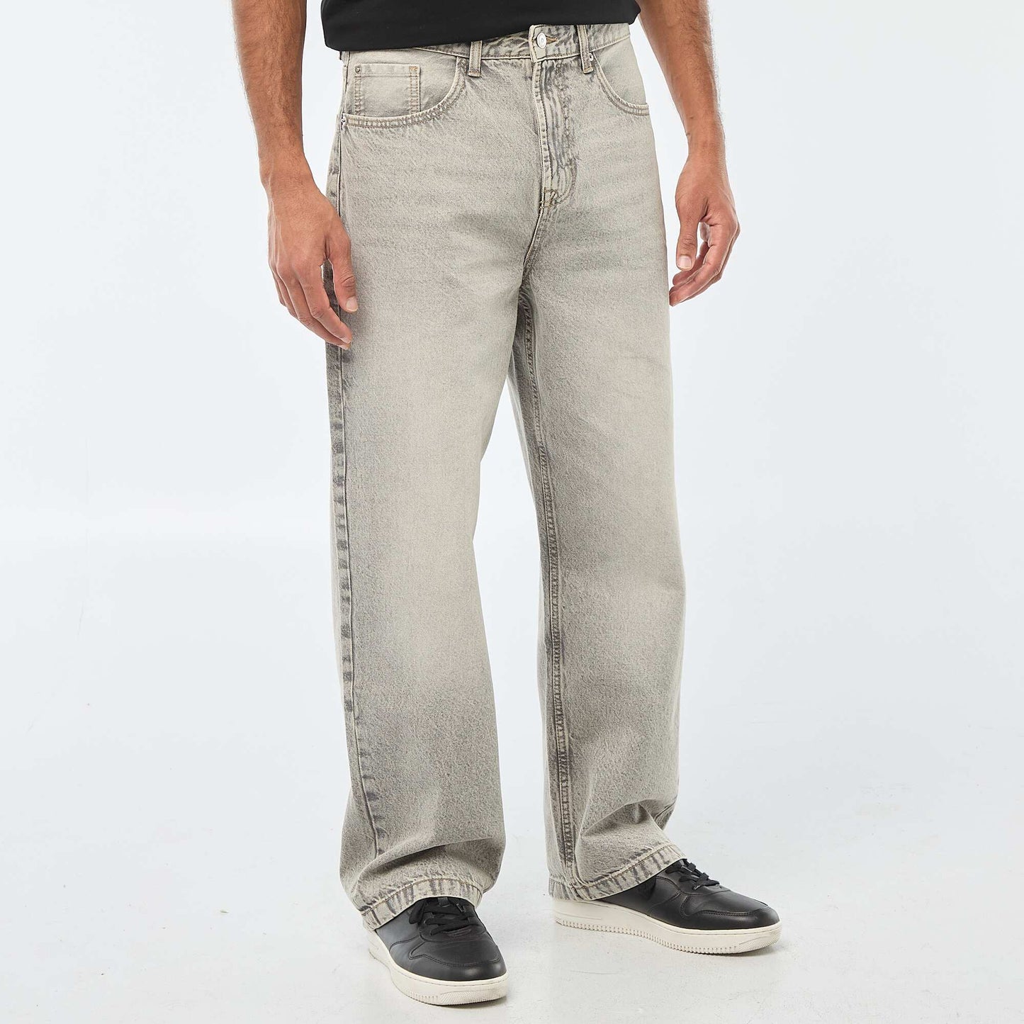 Jean large / relaxed fit à 5 poches GRIS
