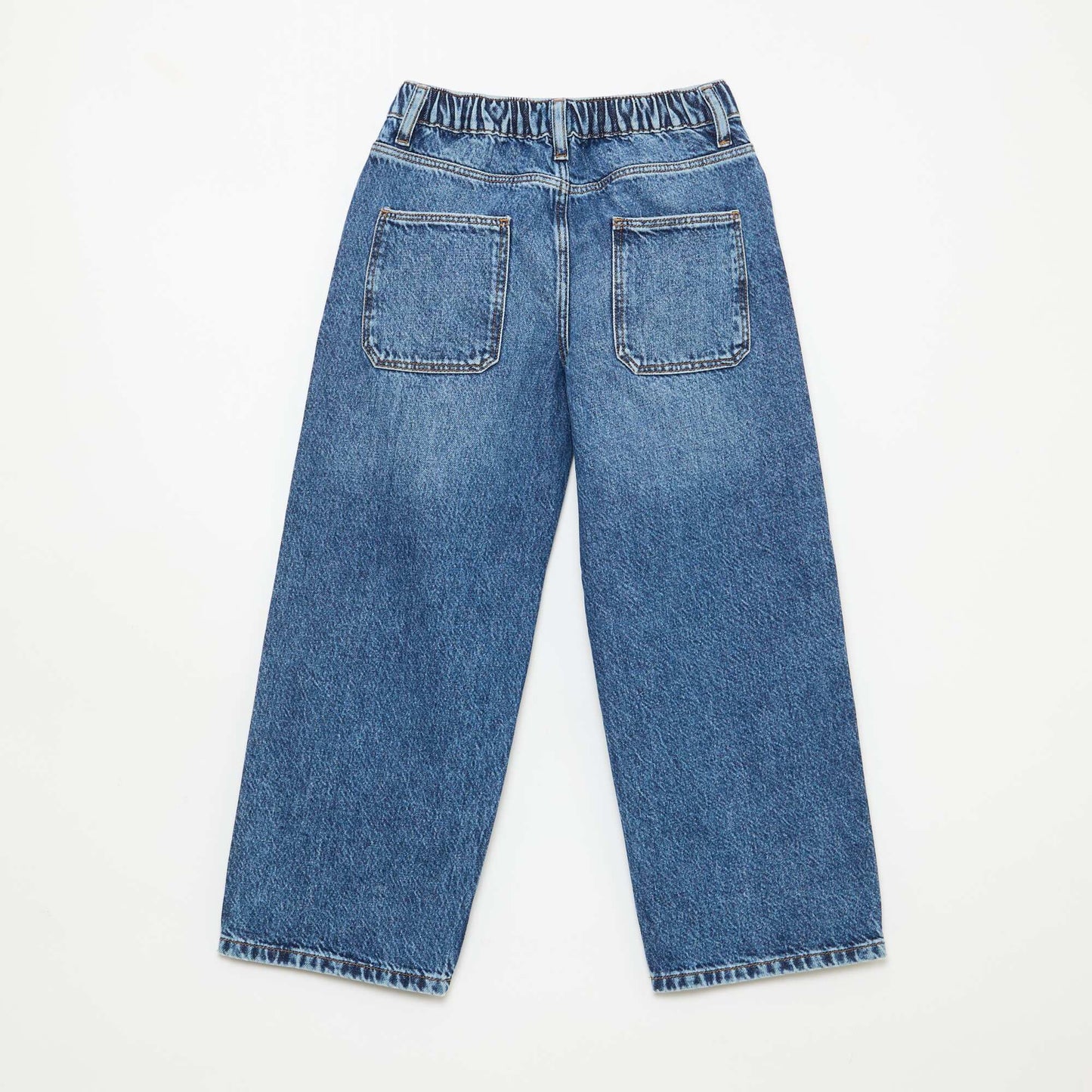 Jean baggy uni 5 poches BLEU