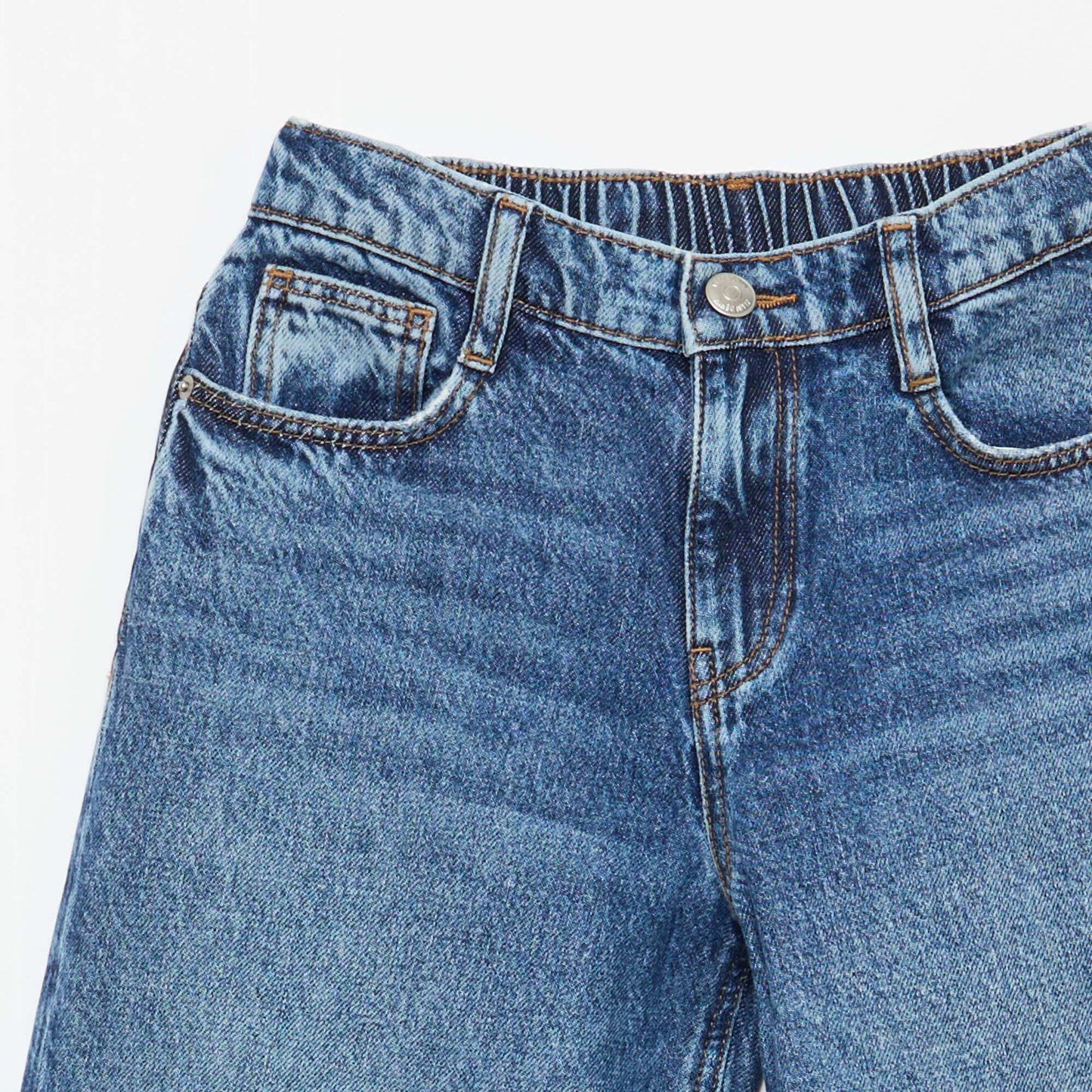 Jean baggy uni 5 poches BLEU