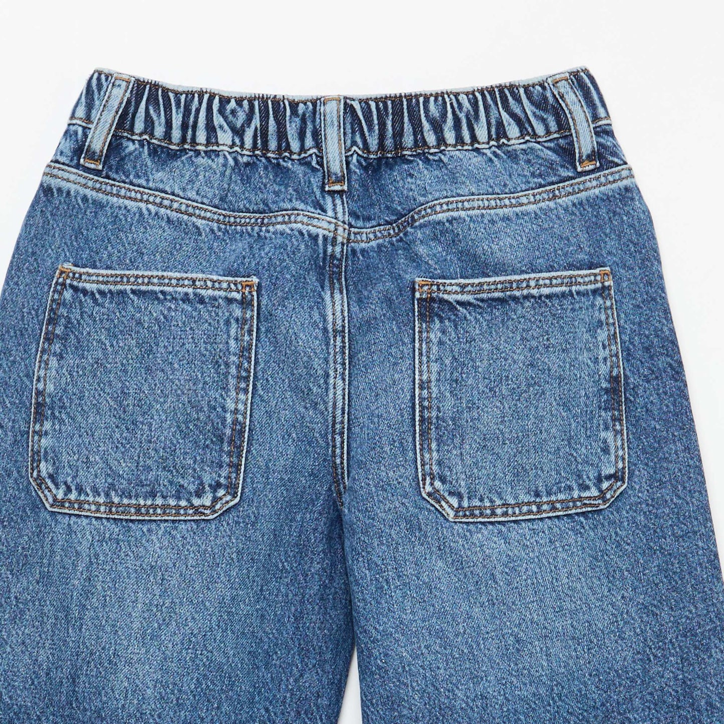 Jean baggy uni 5 poches BLEU