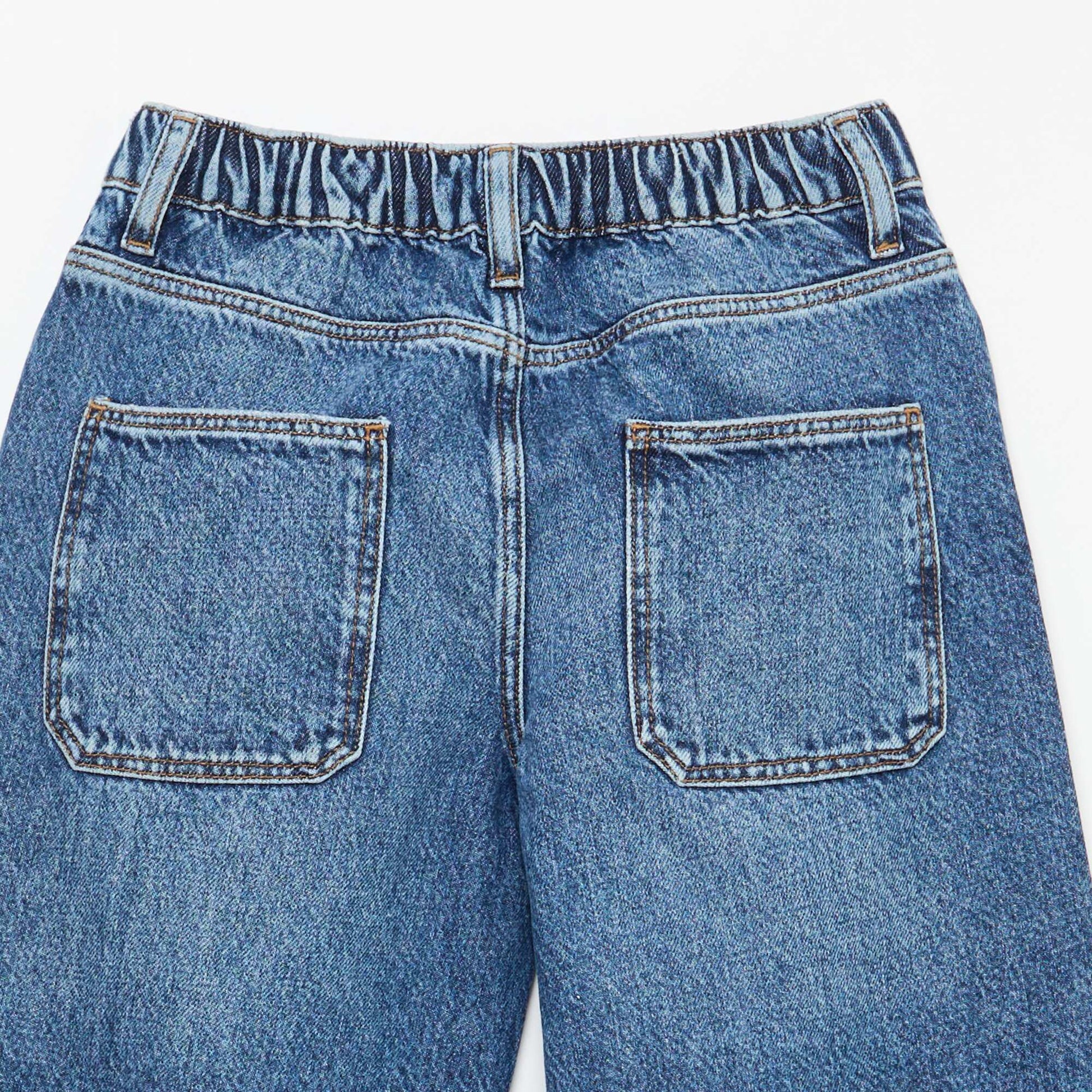 Jean baggy uni 5 poches BLEU