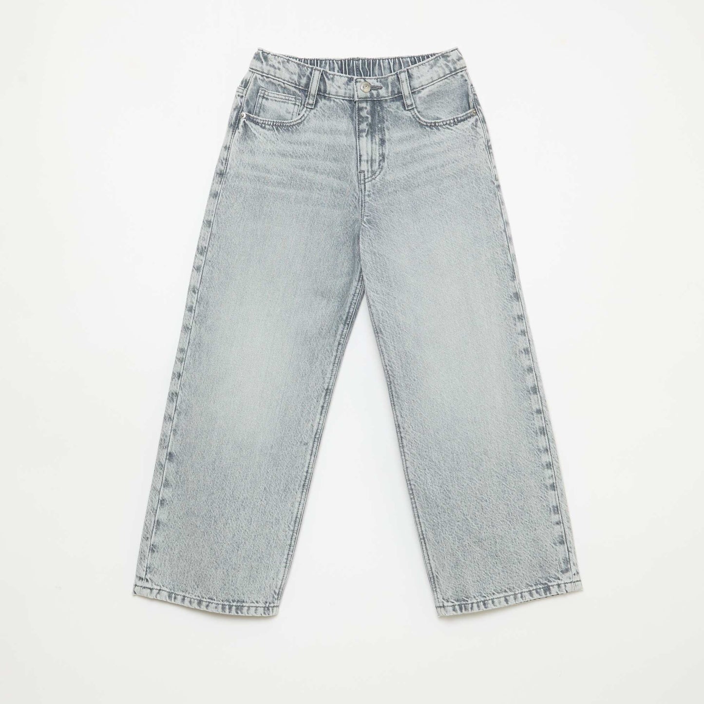 Jean baggy uni 5 poches GRIS
