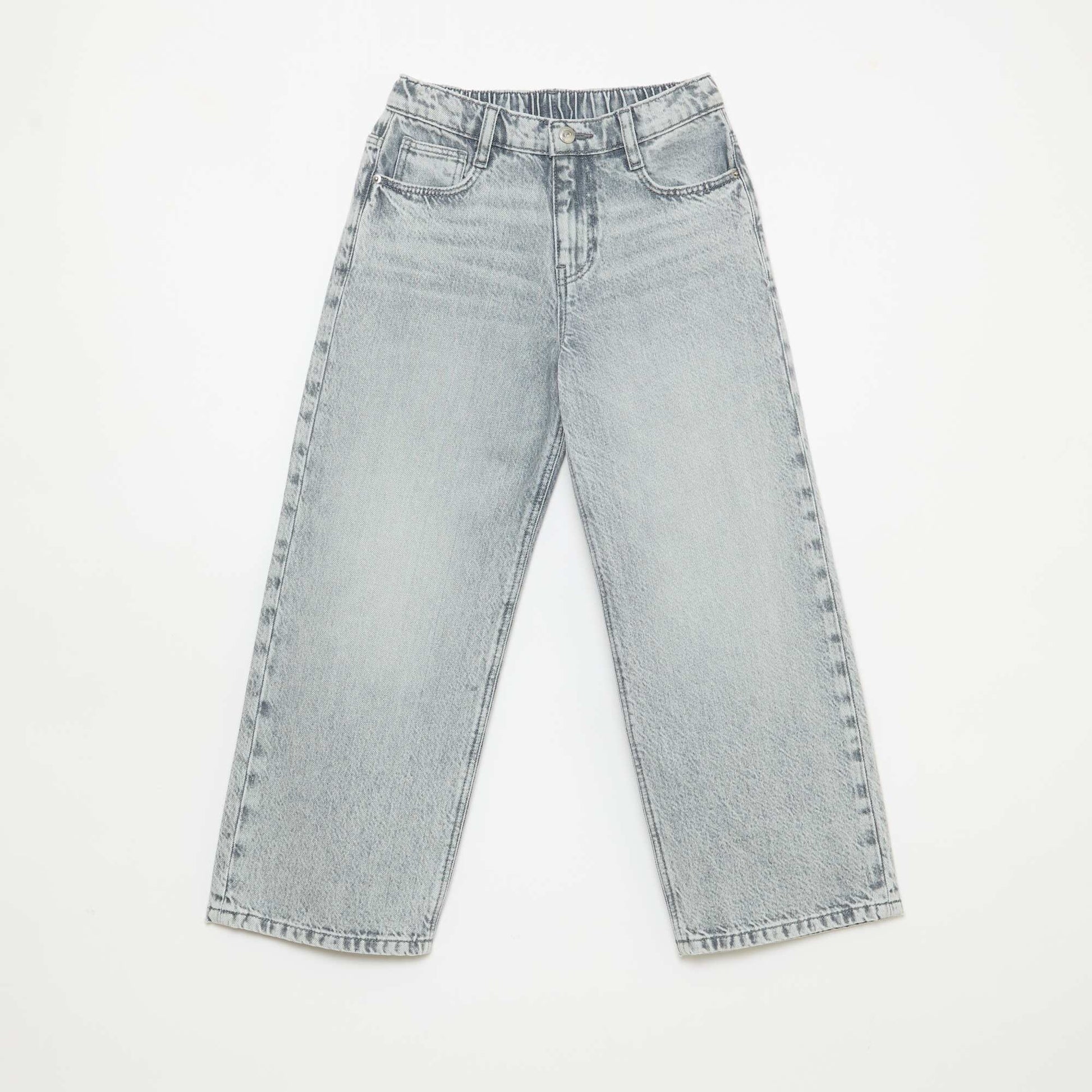 Jean baggy uni 5 poches GRIS