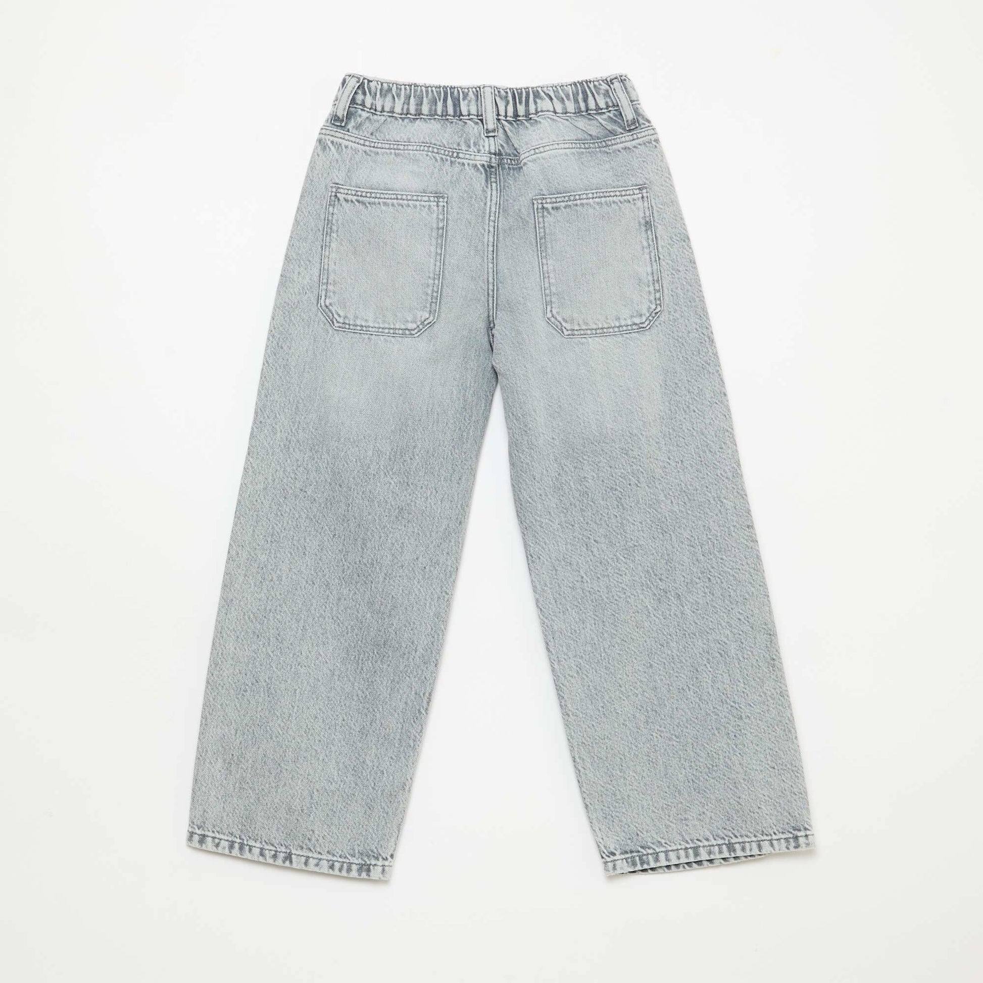 Jean baggy uni 5 poches GRIS
