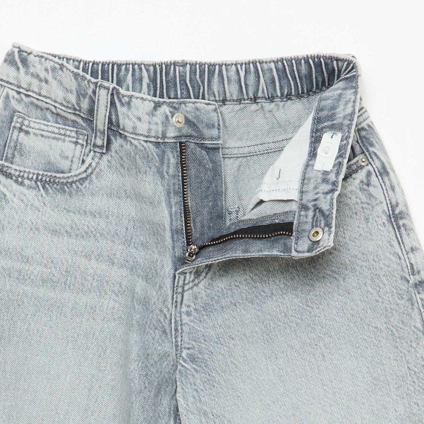 Jean baggy uni 5 poches GRIS
