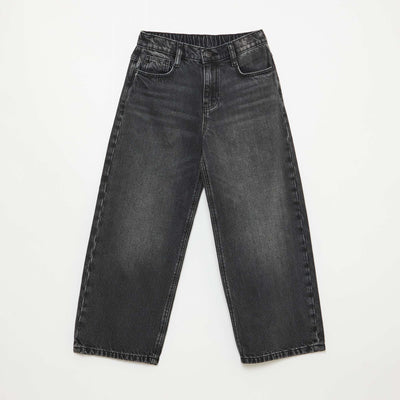 Jean baggy uni 5 poches NOIR