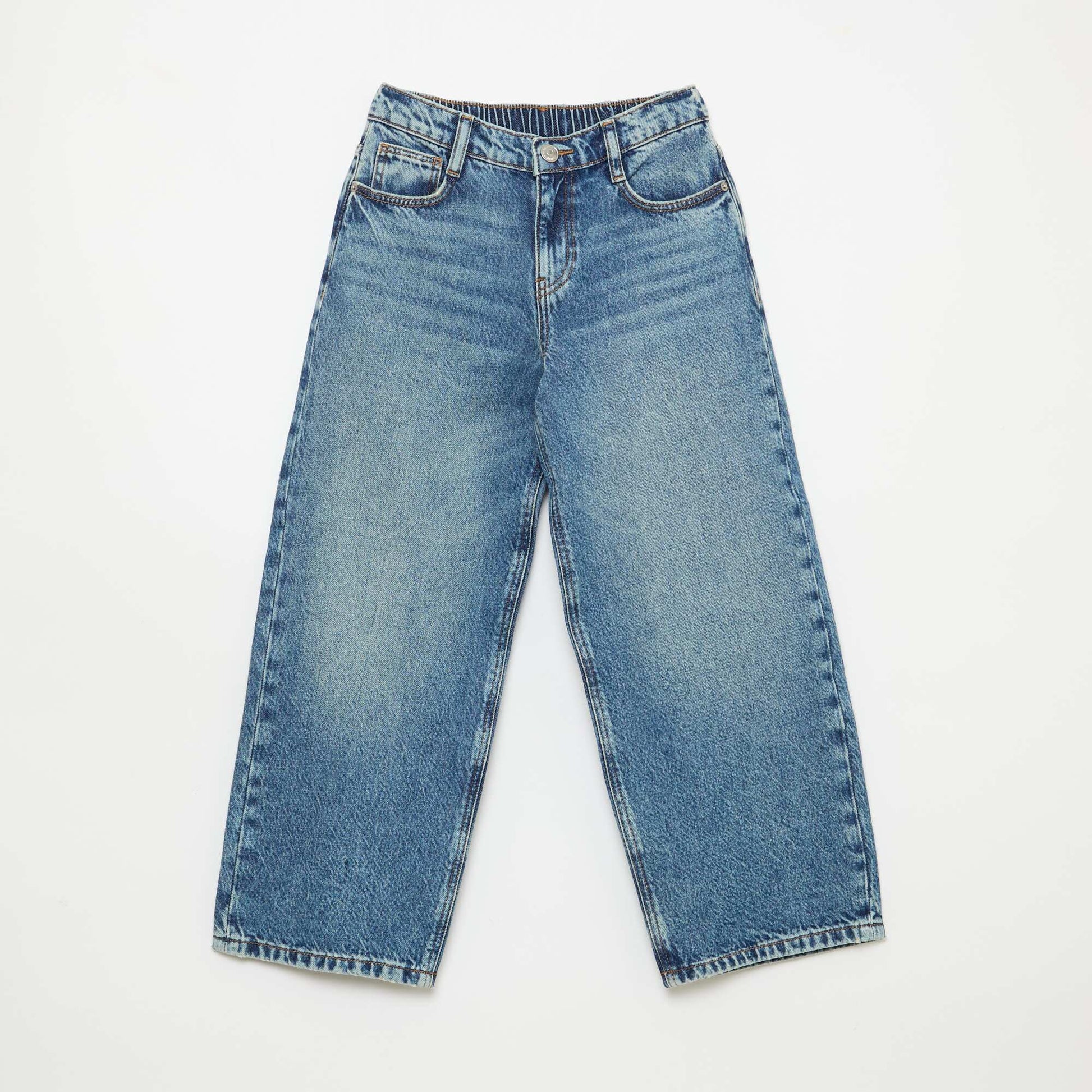 Jean baggy uni 5 poches BLEU