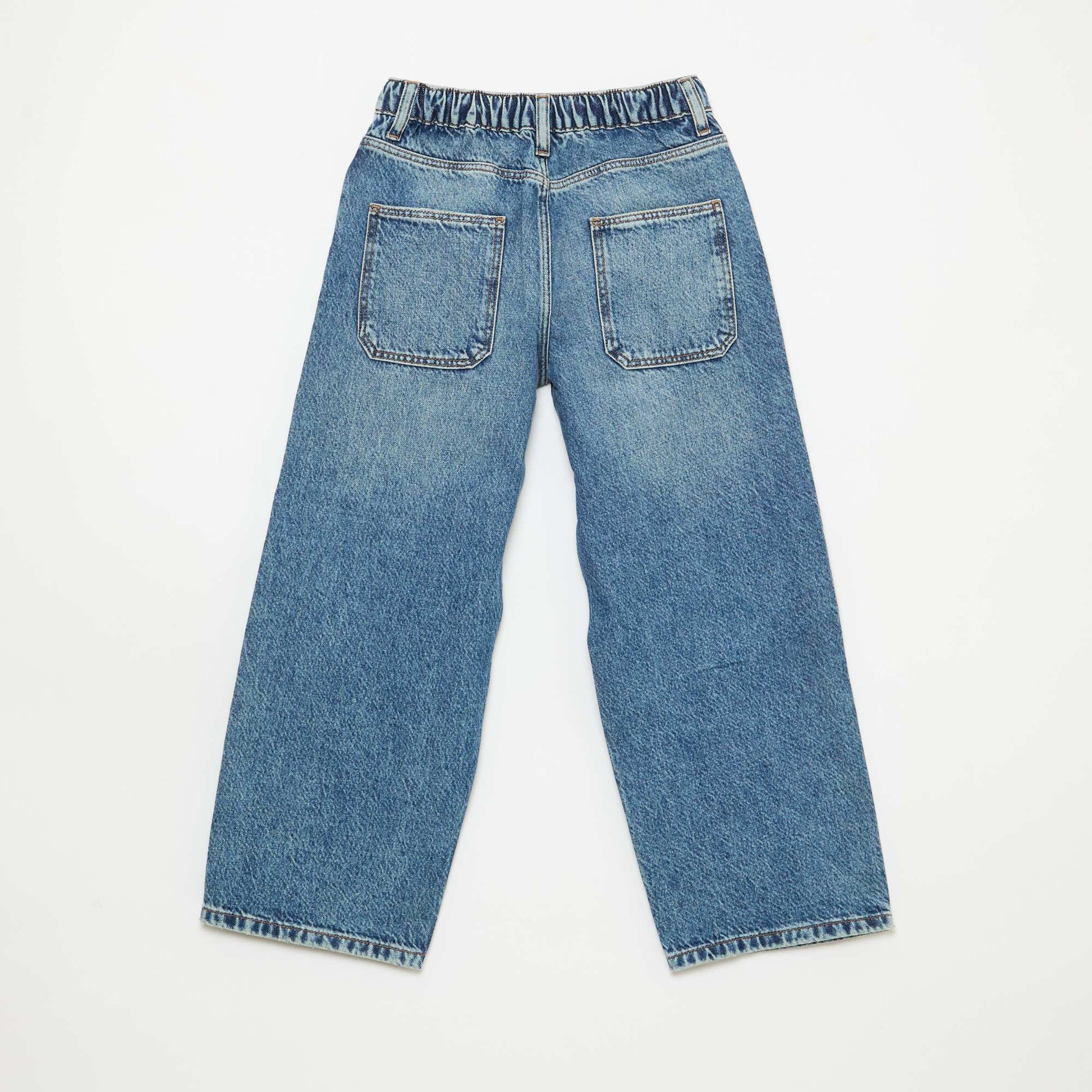 Jean baggy uni 5 poches BLEU