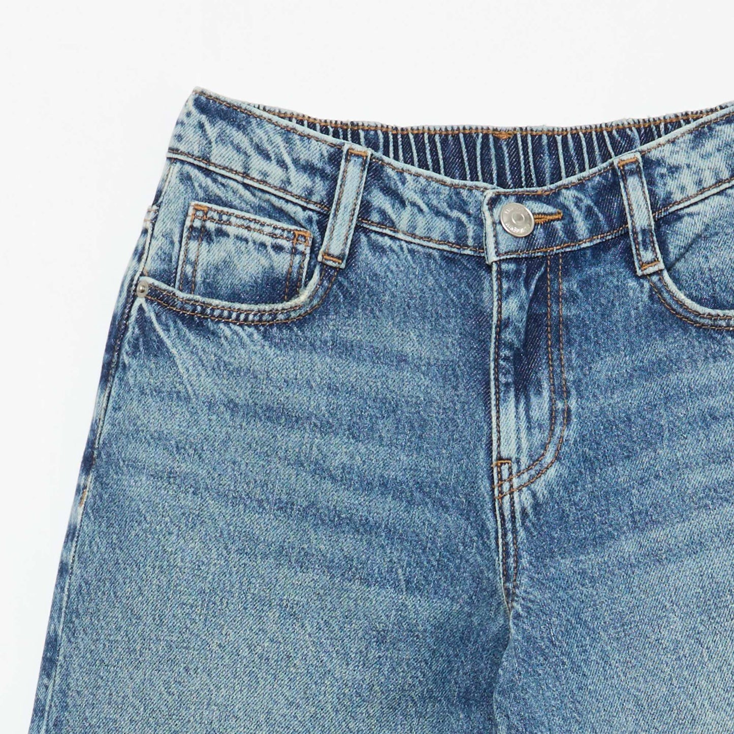 Jean baggy uni 5 poches BLEU