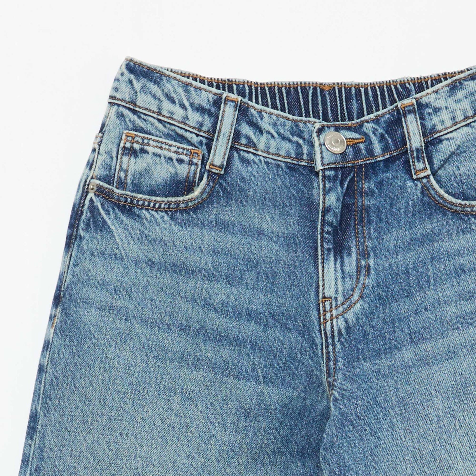 Jean baggy uni 5 poches BLEU