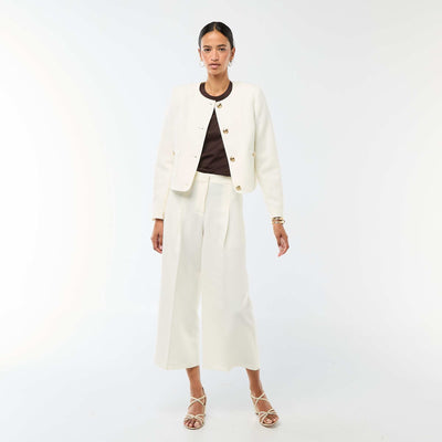 Pantalon large de cérémonie BLANC