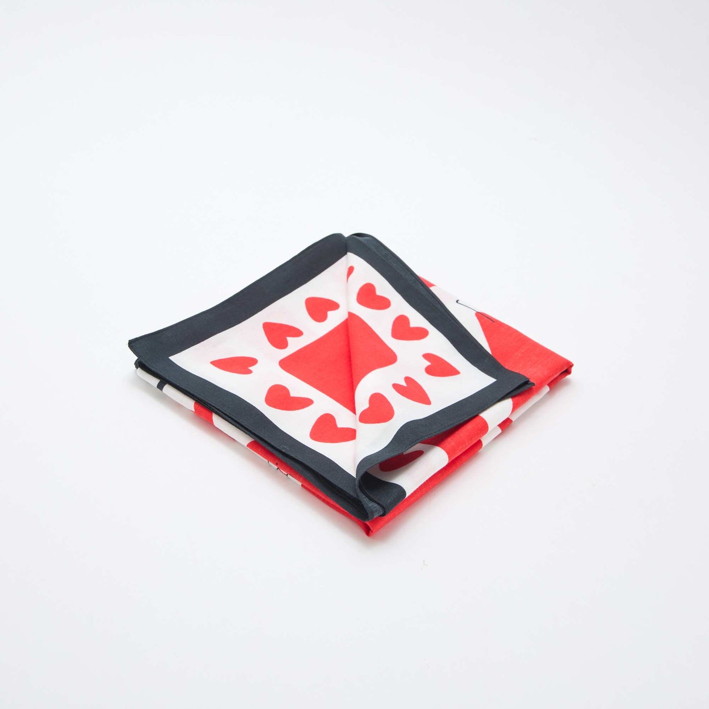 Foulard imprimé fantaisie (100x100 cm)  'Agathe Sorlet x Kiabi' - Saint-Valentin BLANC