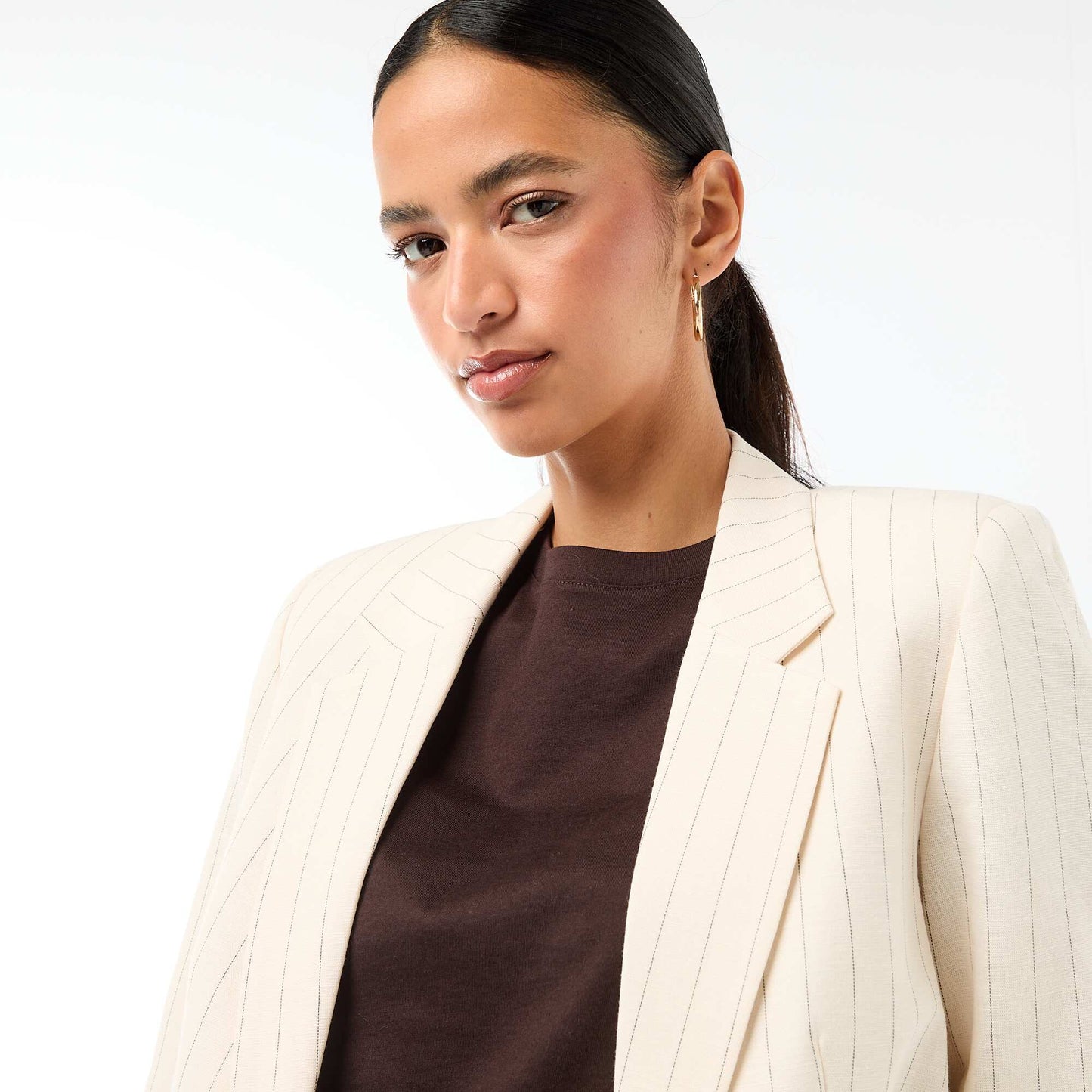 Veste blazer mi-longue BEIGE