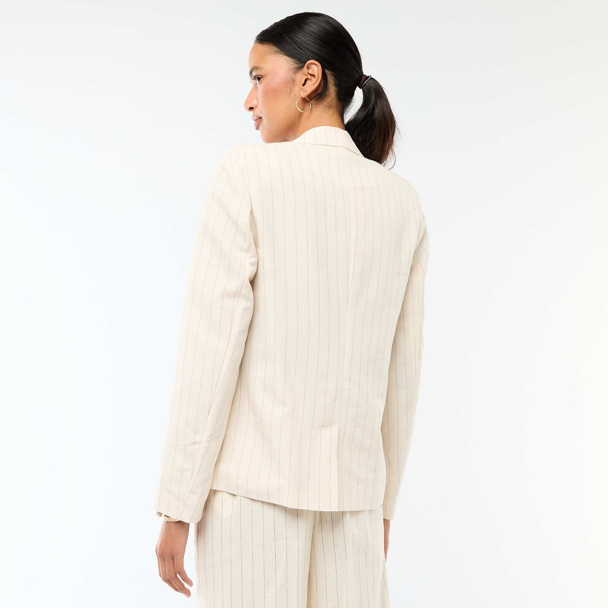 Veste blazer mi-longue BEIGE