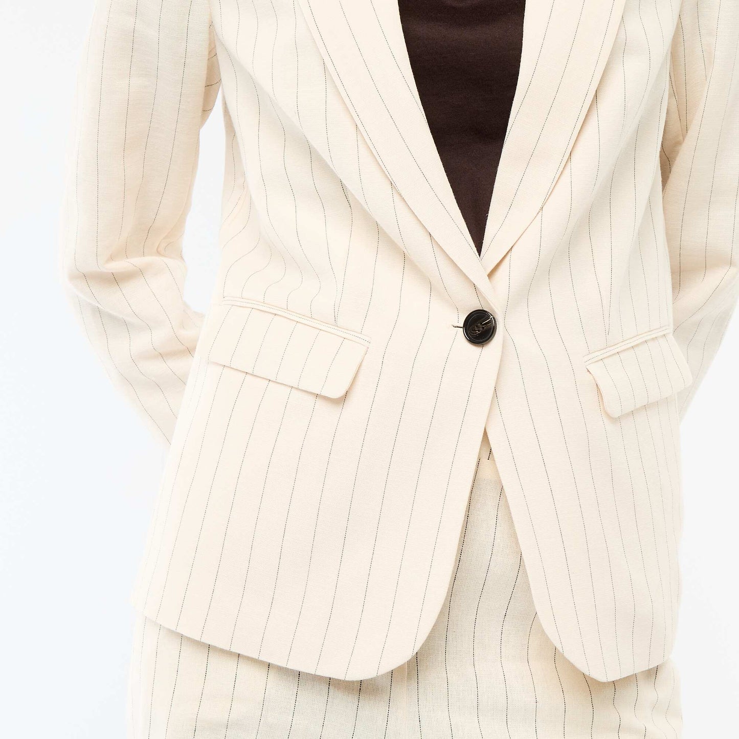 Veste blazer mi-longue BEIGE