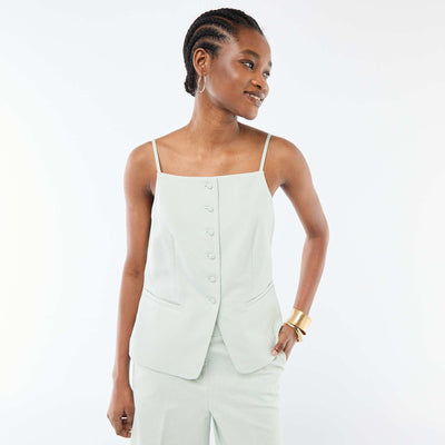 Veste sans manches à bretelles BLEU