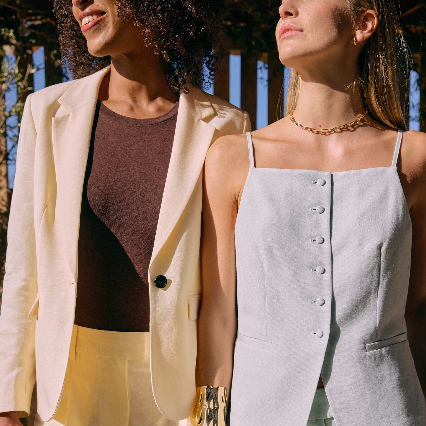 Veste sans manches à bretelles BLEU