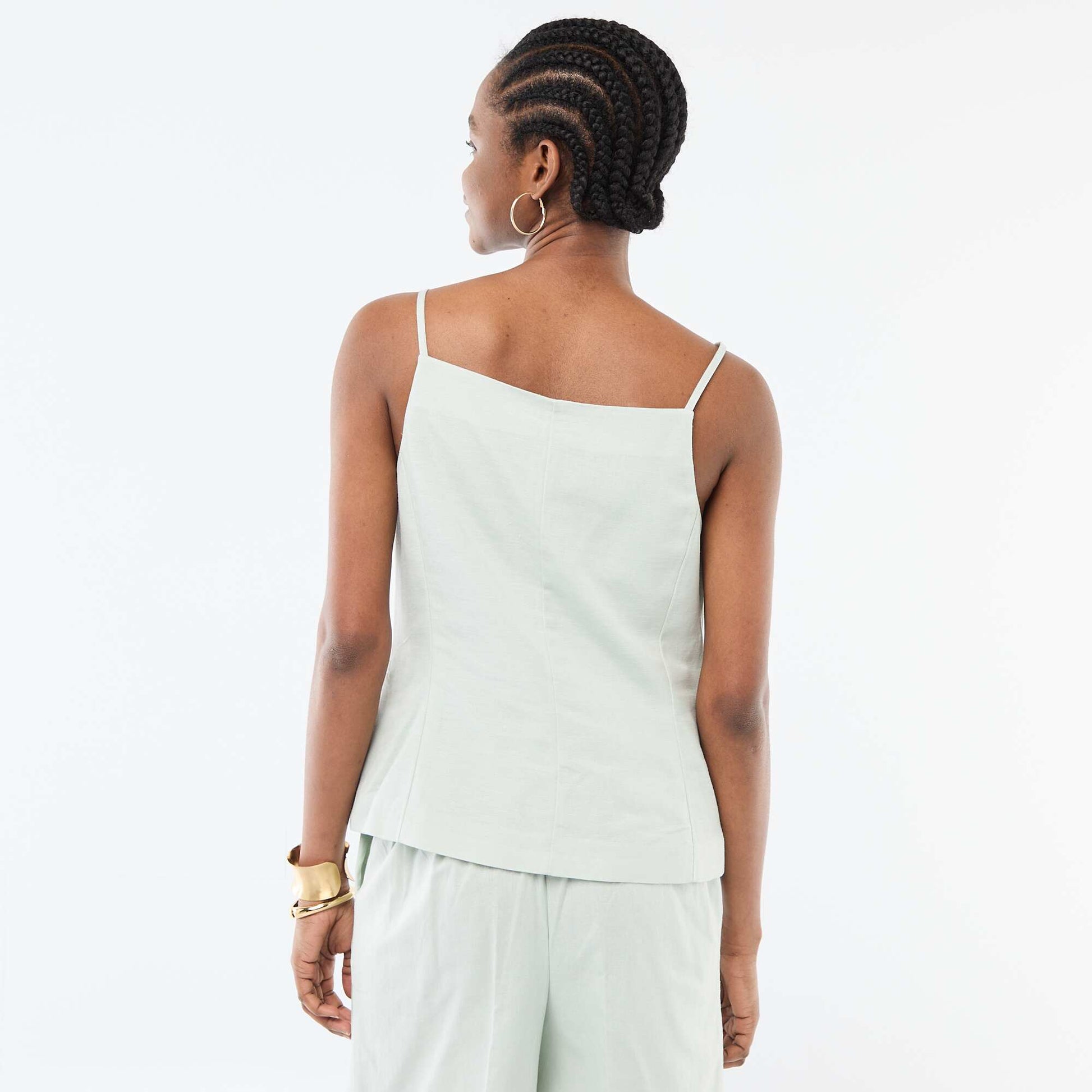 Veste sans manches à bretelles BLEU