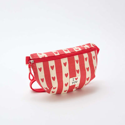 Sac Banane imprimé cœurs 'Agathe Sorlet x Kiabi' - Saint-Valentin BLANC