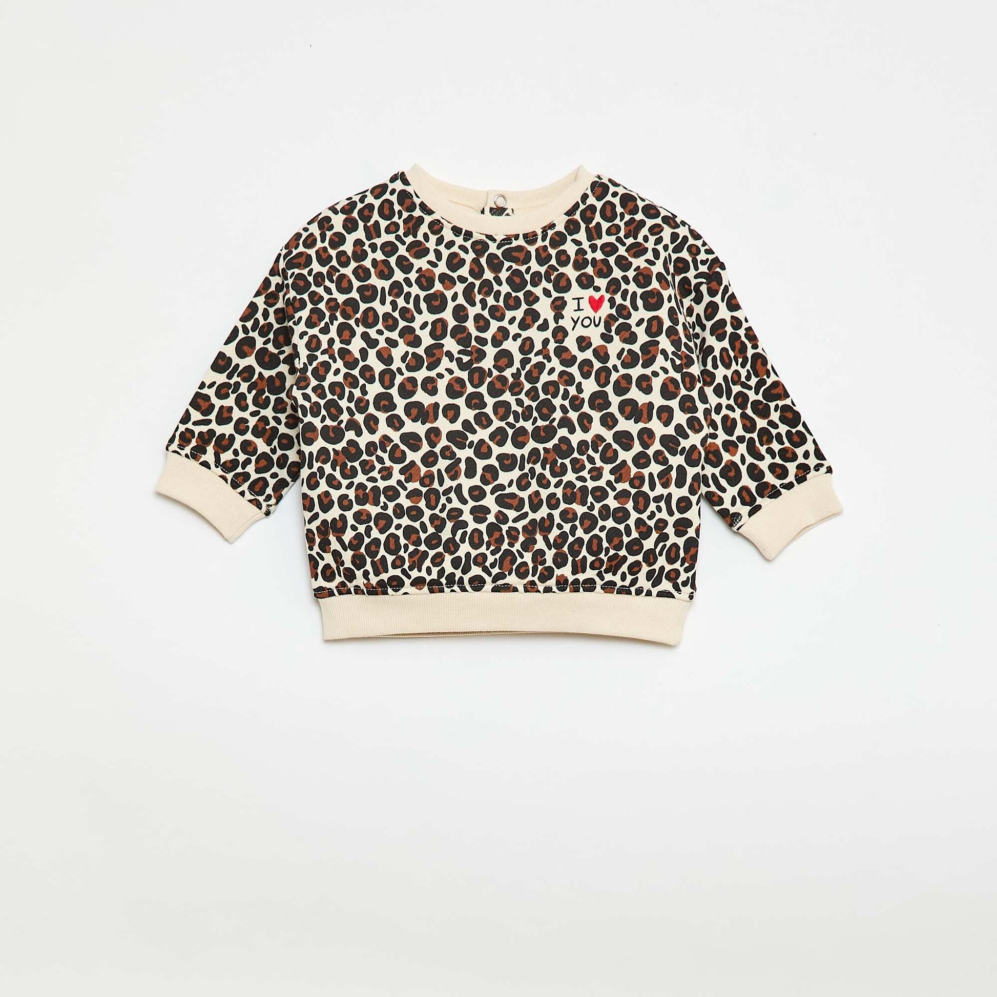 Sweat-shirt à col rond  'Agathe Sorlet x Kiabi' - Saint-Valentin LéOPARD
