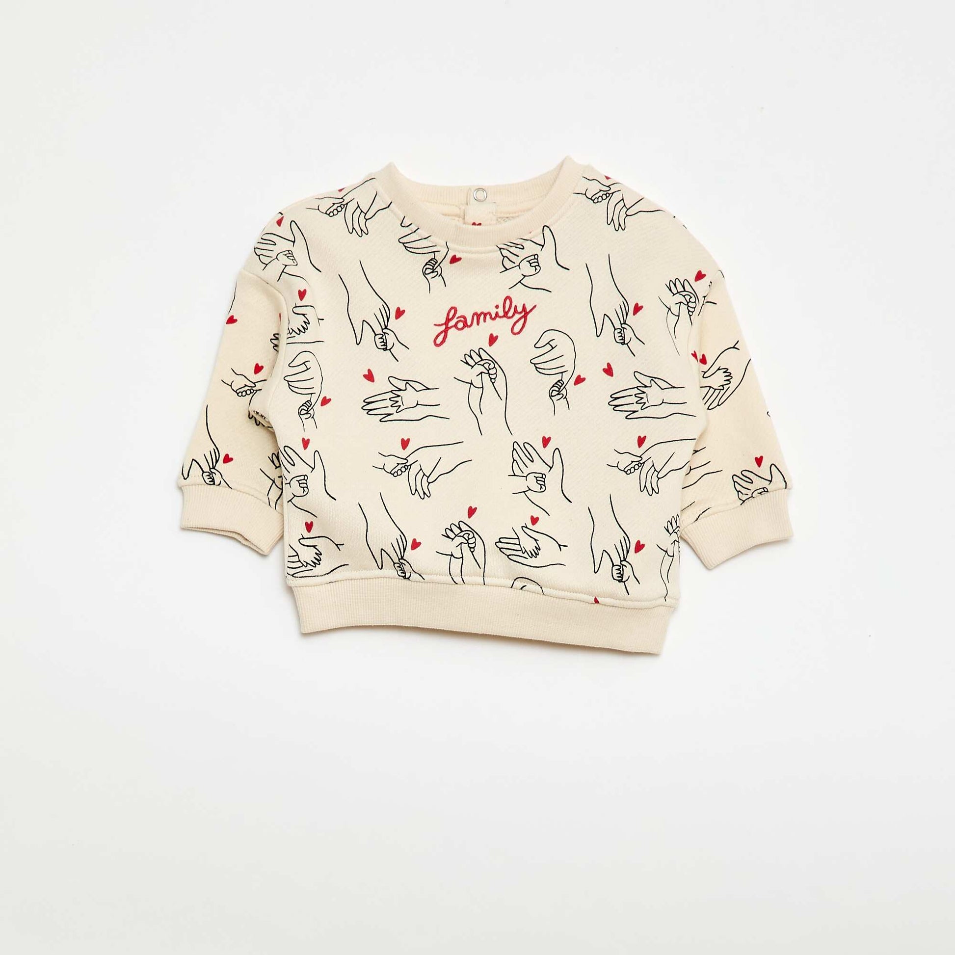 Sweat-shirt à col rond  'Agathe Sorlet x Kiabi' - Saint-Valentin BLANC