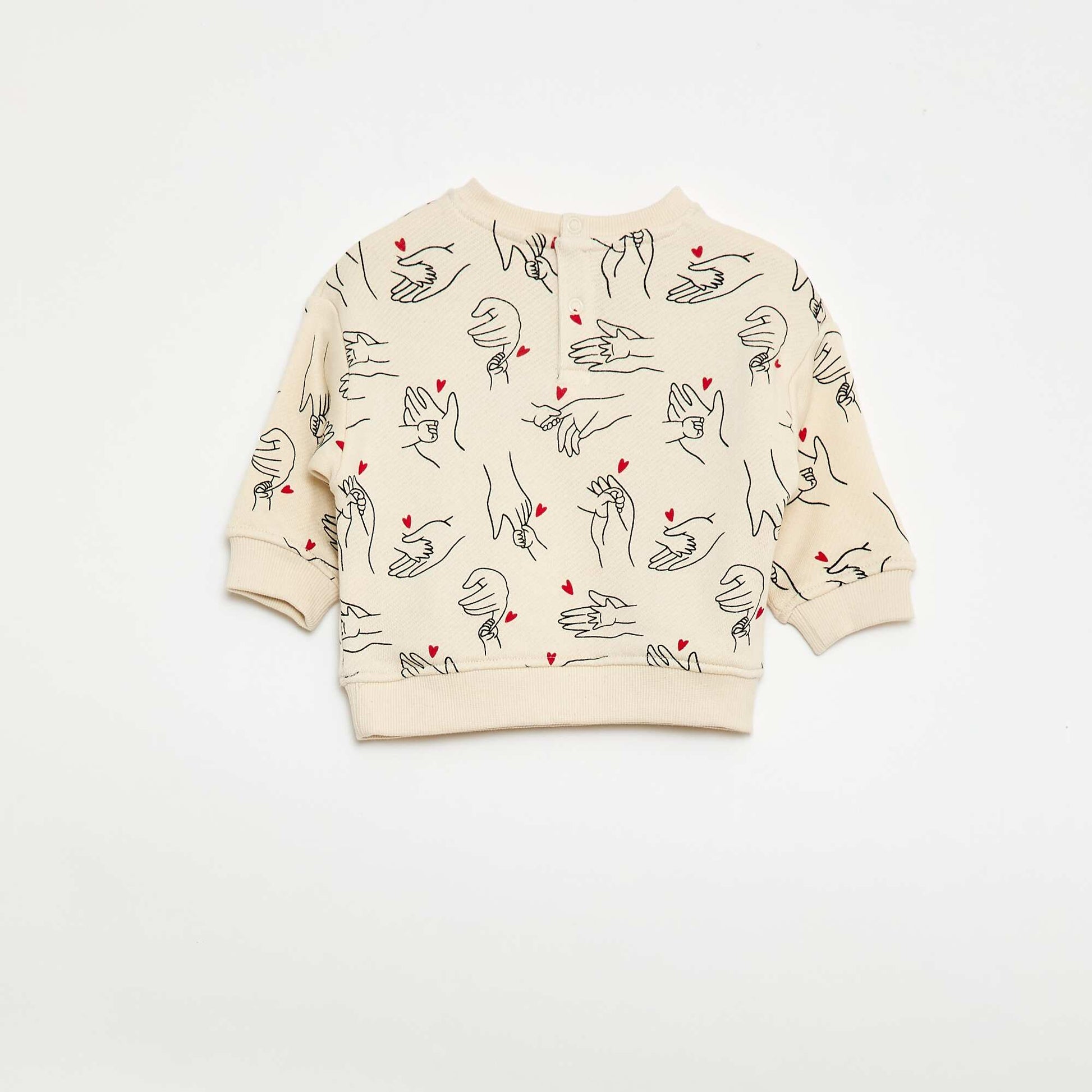 Sweat-shirt à col rond  'Agathe Sorlet x Kiabi' - Saint-Valentin BLANC