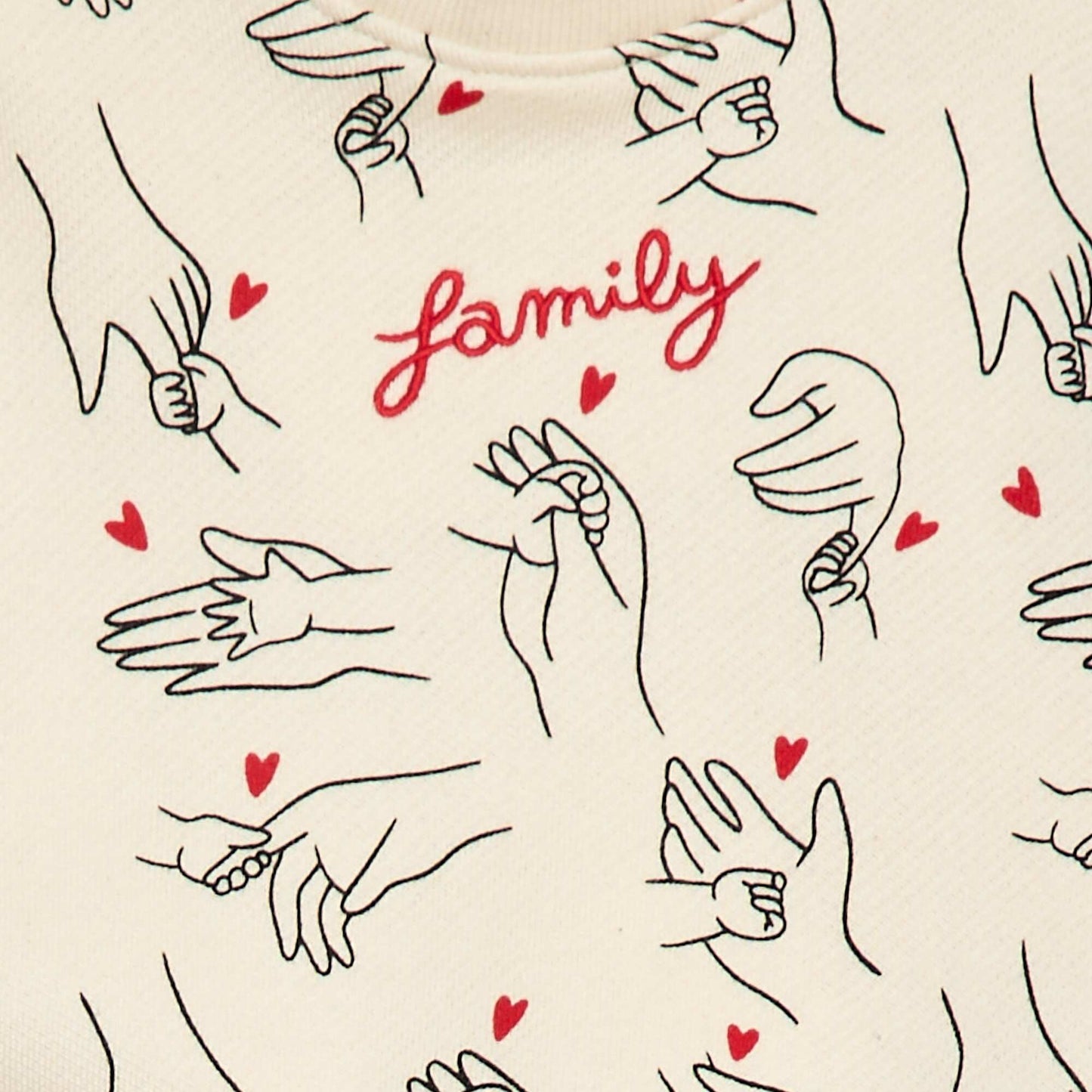 Sweat-shirt à col rond  'Agathe Sorlet x Kiabi' - Saint-Valentin BLANC