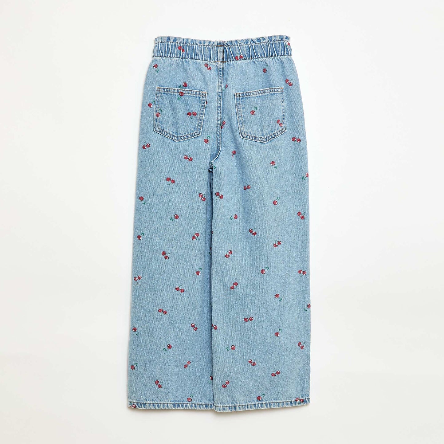 Jean wide leg imprimé fantaisie BLEU