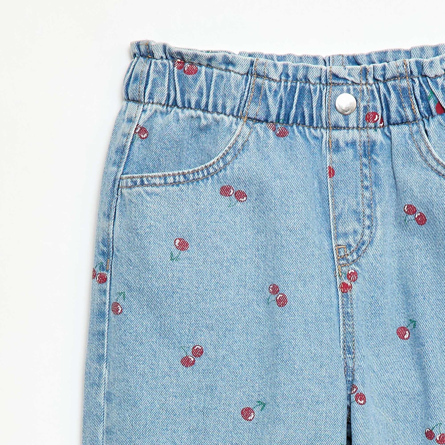 Jean wide leg imprimé fantaisie BLEU